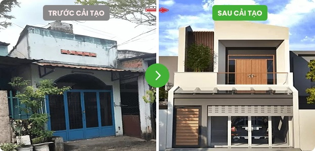 Cải tạo nhà cấp 4 cũ thành nhà có gác lửng