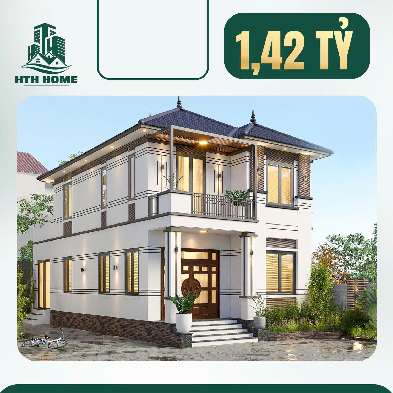 Thiết Kế Nhà Mái Nhật 2 Tầng Trong Xây Nhà Trọn Gói Hà Nội
