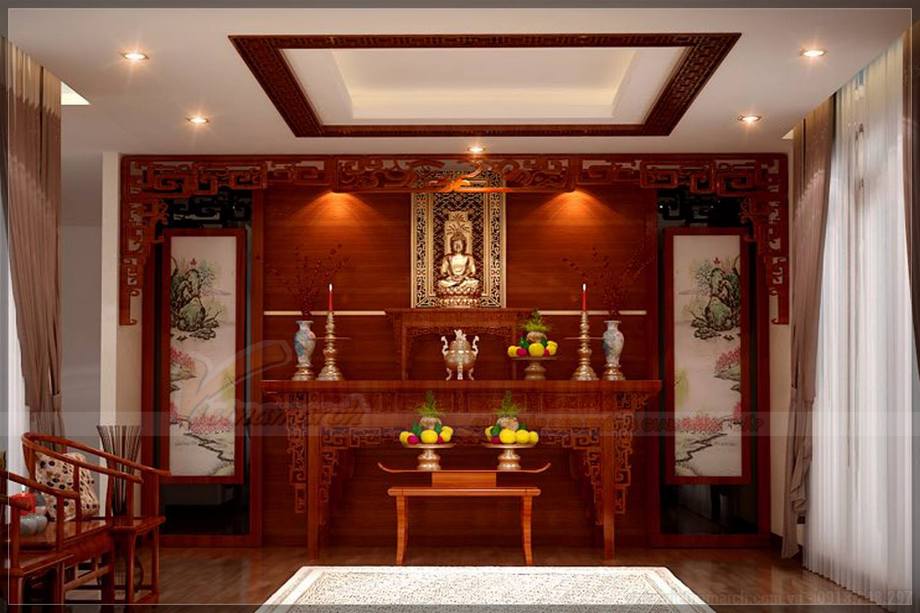 Thiết Kế Nội Thất Phòng Thờ Trong Xây Nhà Trọn Gói Hà Nội