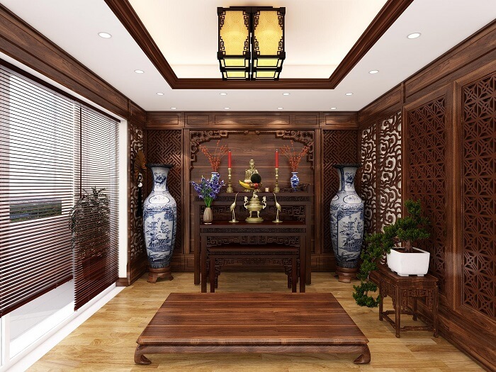 Thiết Kế Phòng Thờ Hợp Phong Thủy Trong Xây Nhà Đông Anh