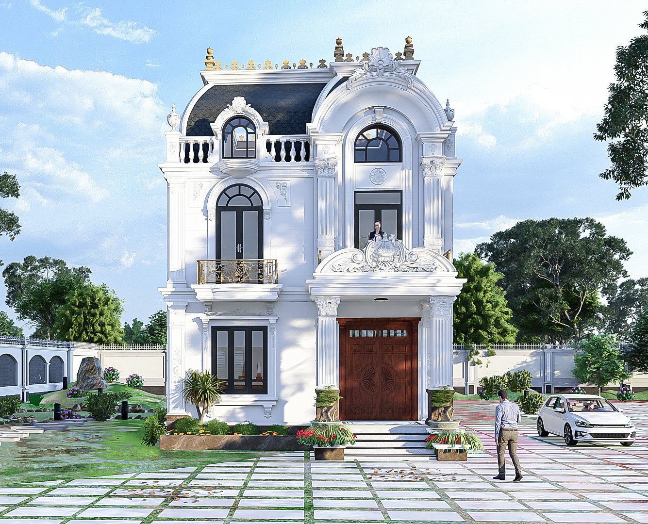 Thiết Kế Nhà Phố Tân Cổ Điển Trong Xây Nhà Trọn Gói Hà Nội