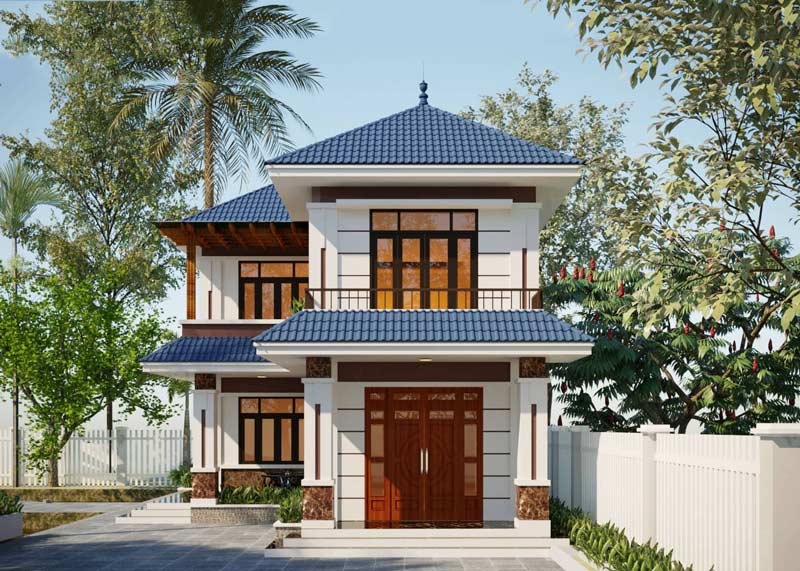 Thiết Kế Nhà Mái Nhật 2 Tầng Trong Xây Nhà Trọn Gói Hà Nội