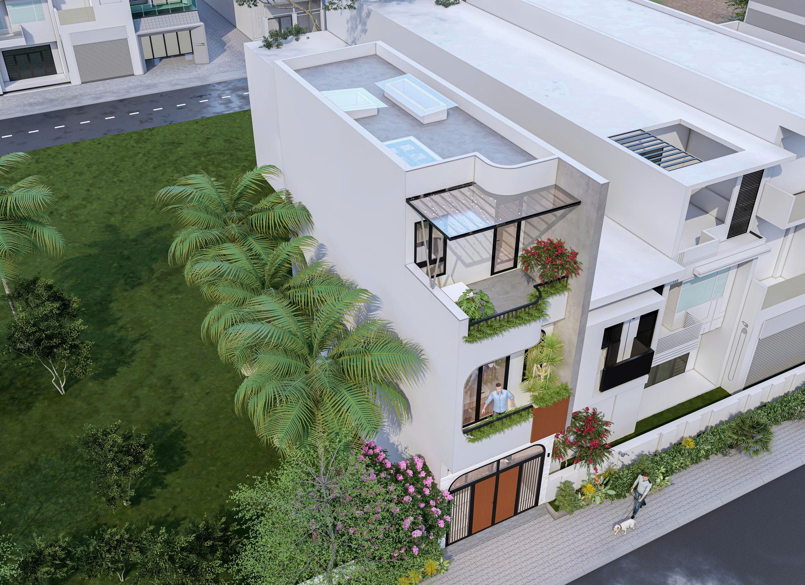 Nhà phố 3 tầng 1 tum anh Bình Bắc Giang