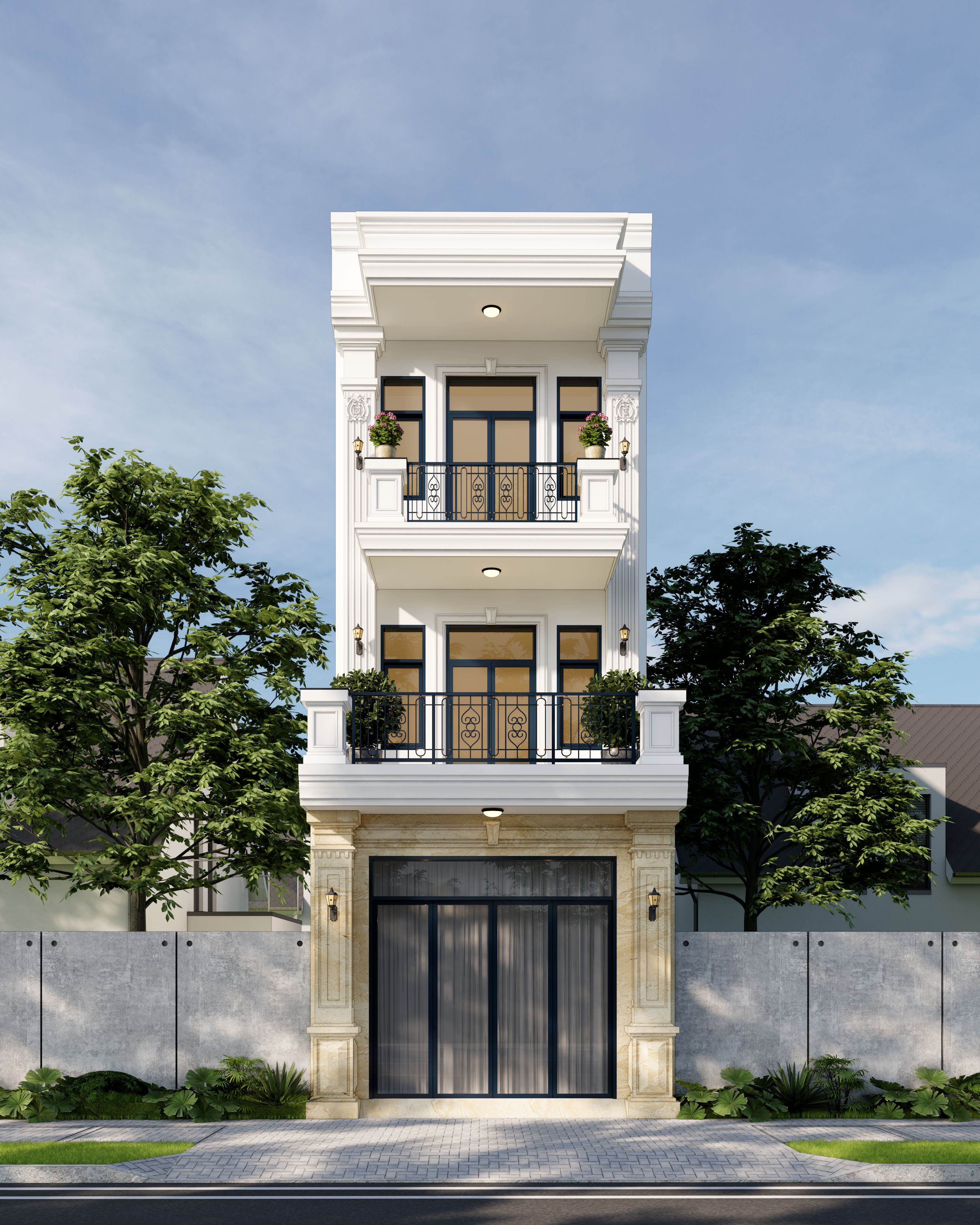 Nhà Phố Tân Cổ Điển 3 Tầng